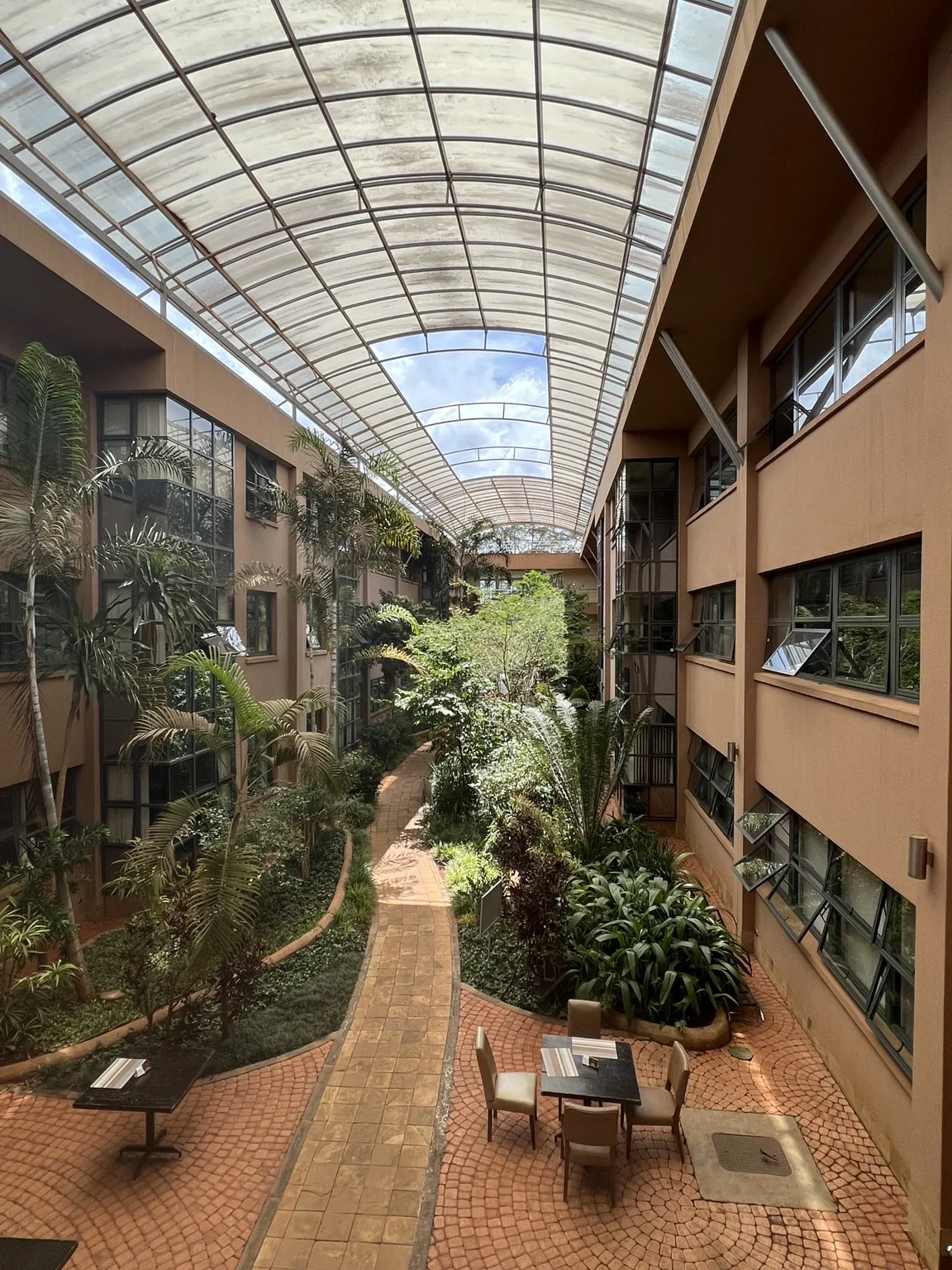 Interior courtyard at the UN-Habitat office in Nairobi