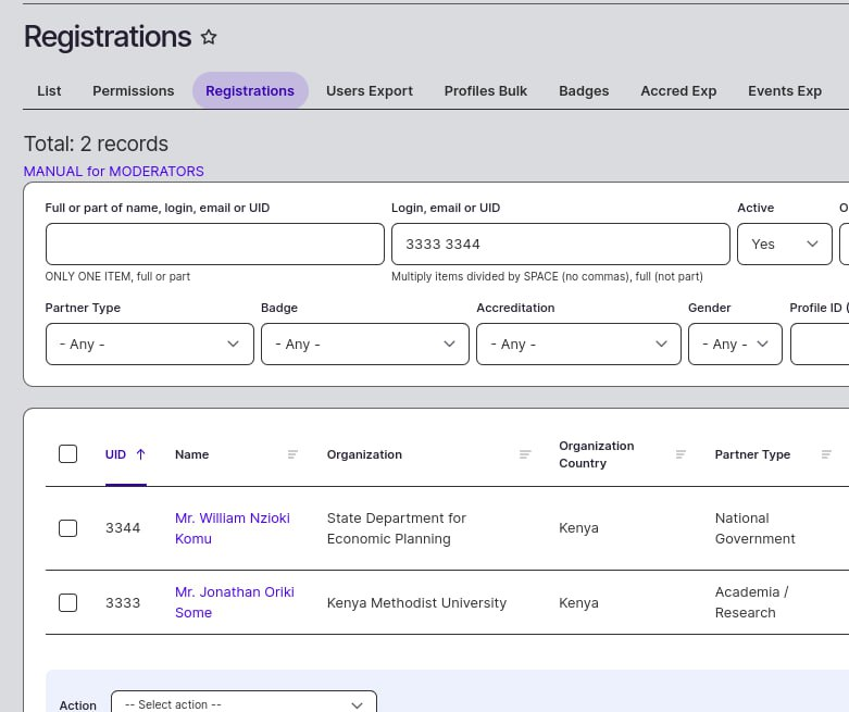 First moderator interface in GEMS Alpha