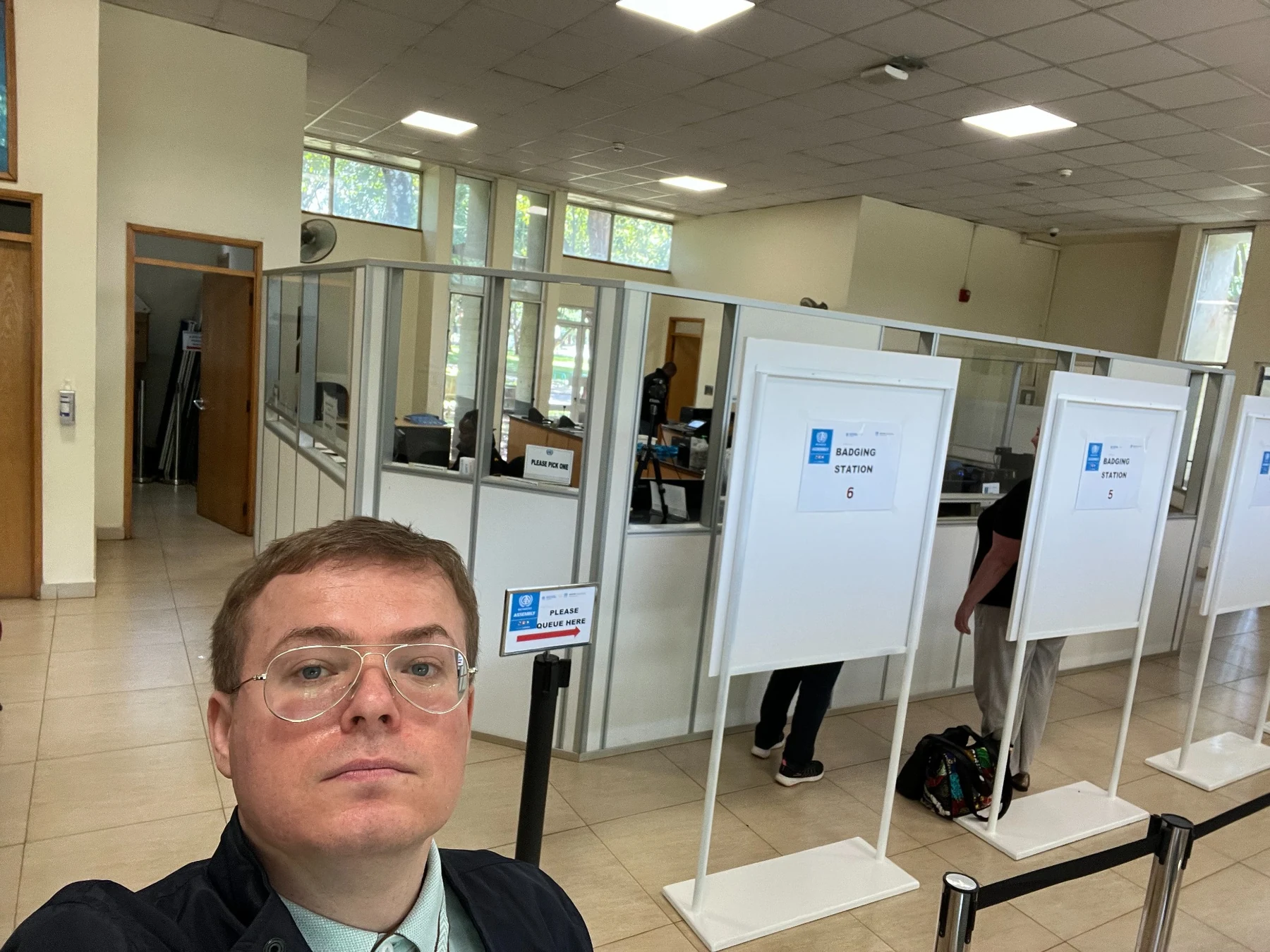 UNHA2 registration and badging stations before opening
